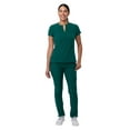 thumbnail image 5 of Adar Addition Go-Higher Scrub Set For Women - Notched V-Neck Scrub Top & Skinny Cargo Scrub Pants - A9600 - Dark Teal - 3X, 5 of 7