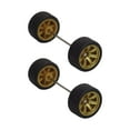 thumbnail image 3 of 2x 1: 64 Ruedas Modelo de Simulación Ruedas de Coche Neumáticos con Ejes de Ruedas de Coche para Niños Oro, 3 of 9