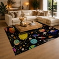 thumbnail image 3 of Gelasgo Colorful Planets Space Velvet Area Rug, Solar System Decorative Carpet, Soft Indoor Floor Mat for Kids Room Bedroom Nursery Playroom Astronomy Decor, 3 of 5