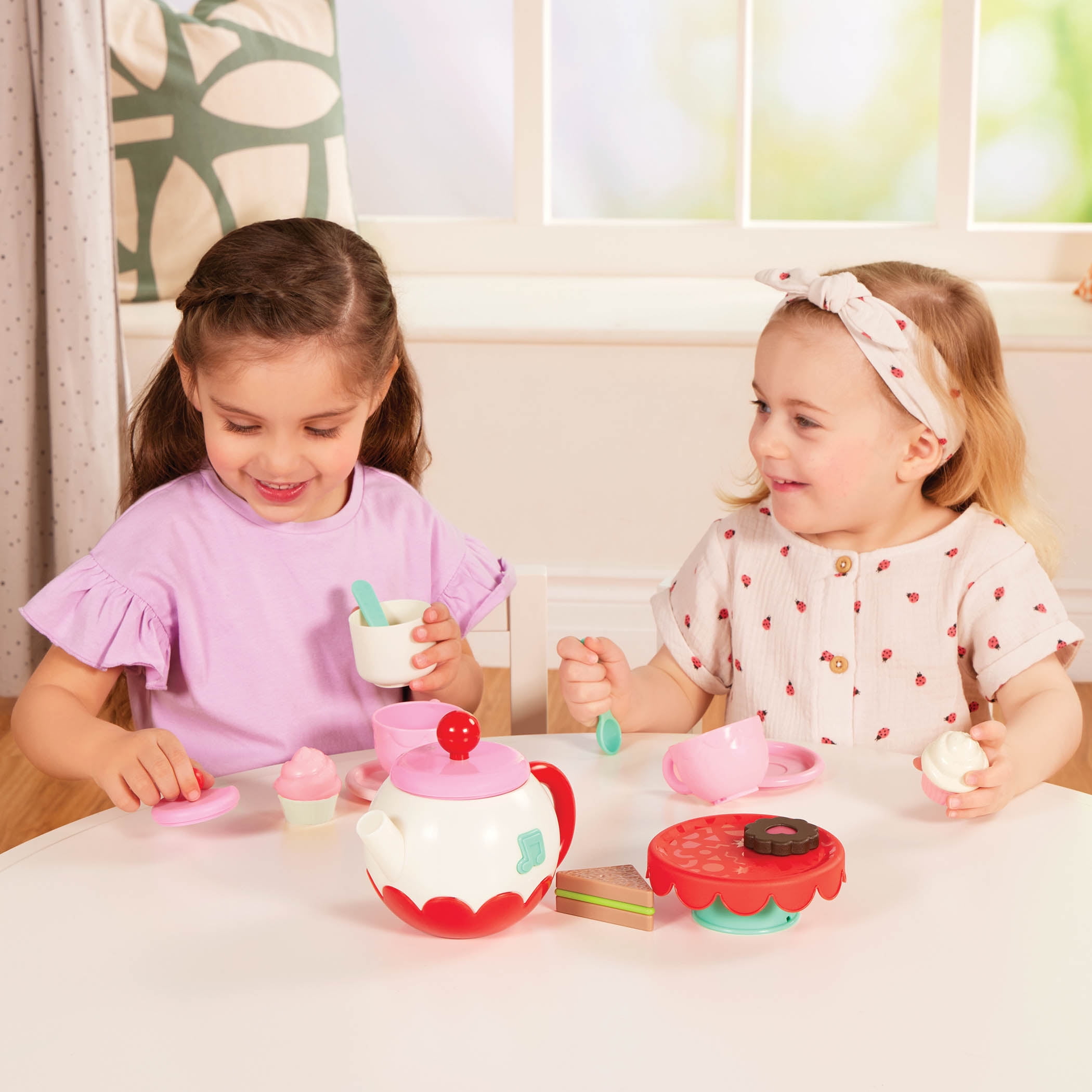 Battat Whistle & Sing Tea Set Musical Teapot with Accessories, Toddler and Preschool Toys