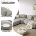thumbnail image 6 of 3-piece Sectional Sofa,Free Convertible Sofa with Four Removable Pillows,Contemporary Sofa Couch for Living Room,Home,Office,Grey, 6 of 7