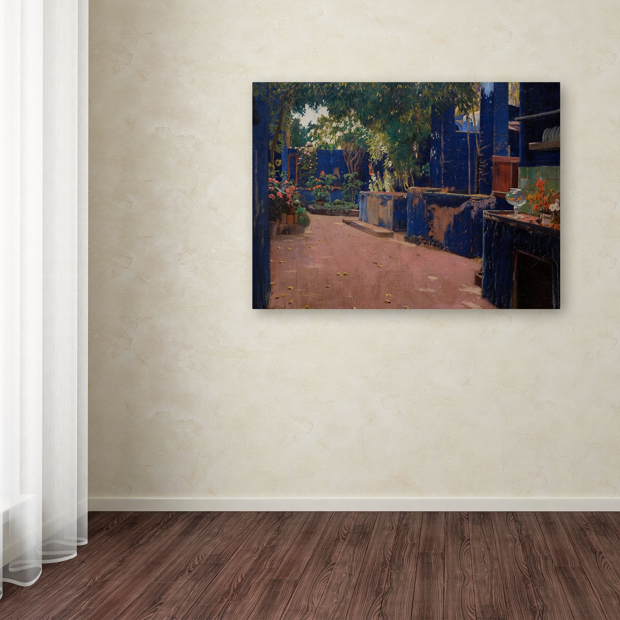 Trademark Fine Art 'Blue Courtyard' Canvas Art by Santiago Rusinol