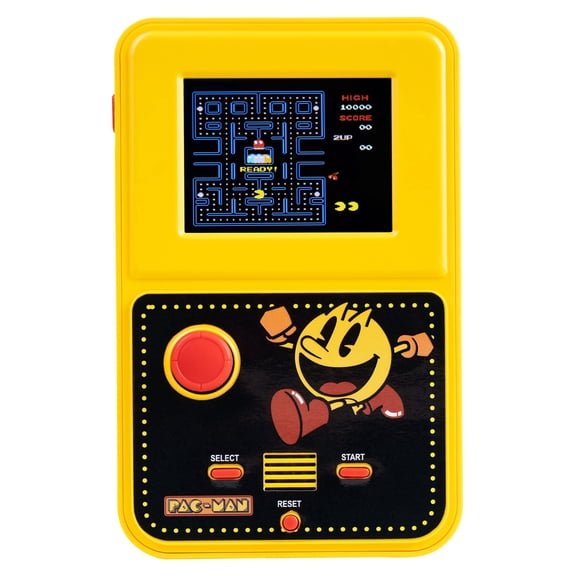 Pac-Man Color Handheld Game Console  2.5" Screen, Retro Arcade Gaming System with Classic Maze Gameplay, Portable Mini Handheld Video Game for Kids & Adults, Battery Powered (4 AAA)
