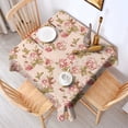 thumbnail image 2 of Pioneer Flower Floral Print Pattern Square Tablecloth,Waterproof Square Table Cover,Wipeable Spillproof Washable Table Cover for Home Kitchen Party Decor 42"X42"(107x107cm), 2 of 6