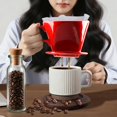 thumbnail image 2 of NBYHZLS Goteador de café de cerámica hecho a mano para pour over - experiencia de preparación auténtica para camping, oficina y hogar (rojo), 2 of 6