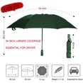 thumbnail image 5 of Umbrella Windproof Travel Umbrella Compact Folding Reverse Umbrella（27in，green）, 5 of 5