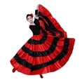 thumbnail image 6 of Spanish Dance Skirt Belly Dance Skirt Big Swing Flamenco Skirts Spanish Folk Costume for Mexico Ballet Folklorico, 6 of 8