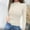 Beige, variant on Wool Sweater Women Long Sleeve Undershirt for Women Pull Over Sweaters Womens Women Blouses Basics Womens Tops Blouses for Women Casual Womens Sweater Green M