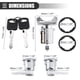thumbnail image 5 of Cilindro de cerradura del interruptor de encendido, kit de cilindro de cerradura de puerta, para camioneta Ford F150 250 350 1992-1995, metal, con 2 llaves, tono negro plateado, 1 juego, 5 of 7