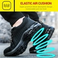 thumbnail image 3 of Mostsola Steel Toe Shoes for Men Women Lightweight Safety Shoes Lace up Air Cushion Walking Shoes, 3 of 8