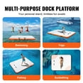 thumbnail image 6 of KFFKFF 6x5ft Inflatable Floating Dock Platform Pad with Ladder, 6 of 9