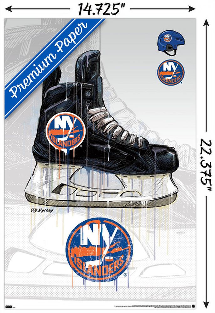 NHL New York Islanders - Drip Skate 21 Wall Poster, 14.725" x 22.375"