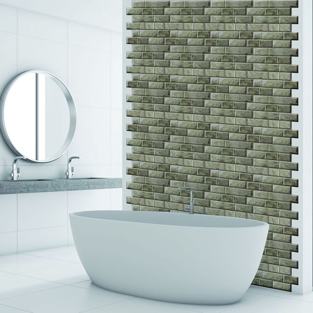 Injueey Feiqiong pegatinas para paredes de ladrillo, 10 Uds., pegatina extraíble anticolisión 3D, pegatina de pared de Panel de ladrillo Decoración del hogar #539