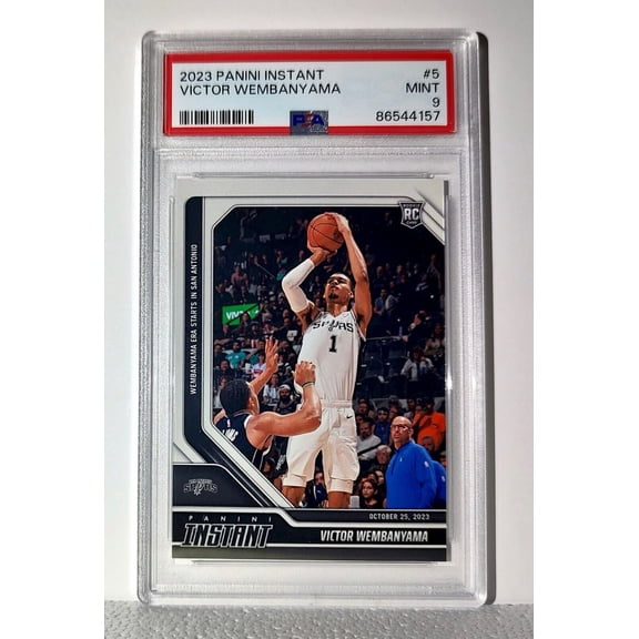 Victor Wembanyama 2023-24 Panini #5 NBA Rookie Basketball Card Spurs PSA 9 Mint