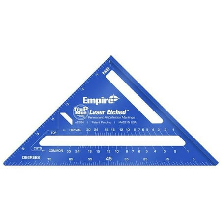 UPC: 0015812029941 | Empire True Blue 7  Aluminum Laser Etched Rafter Square E2994