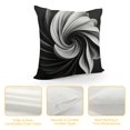 thumbnail image 4 of JEUXUS Short Plush Pillowcase (Universal 1) Black And White Calla-Lily High-Quality White, 4 of 5