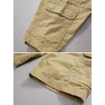 thumbnail image 6 of Mens Cargo Shorts, Relaxed Fit Cotton Casual Work Shorts with 8 Pockets, 11-inch Inseam,Khaki Size 36, 6 of 7