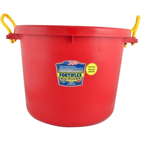 Fortex/Fortiflex MB-70R Multipurpose Barn Bucket, 70 Qt, Red