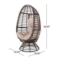 thumbnail image 4 of LiviNest Outdoor Egg Chair with Cushion: Bohemian Rattan Swivel Chair for Patio & Garden - Hanging Basket Style with Water Resistant Cushions & Iron Frame for Balcony Relaxation, 4 of 6