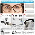 thumbnail image 5 of MARE AZZURO Oversized Reading Glasses Women Trendy Round Readers 1.0 1.25 1.5 1.75 2.0 2.25 2.5 2.75 3.0 3.5 (Leopard, 3.50) Polycarbonate Lens, 5 of 6