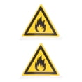 thumbnail image 1 of MOVTOTOP 2pcs Flammable Hazard Sign Label with Warning Flammable Sticker and Safety Labels for Fire Sticker and Flammable Liquid Stickers, 1 of 8