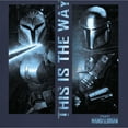 thumbnail image 2 of Junior's Star Wars: The Mandalorian Din Djarin and Bo-Katan Kryze This is the Way Graphic Tee Navy Blue 2X Large, 2 of 3