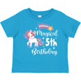thumbnail image 3 of Inktastic Magical 5th Birthday Rainbow Unicorn with Star Boys or Girls Toddler T-Shirt, 3 of 5