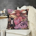 thumbnail image 2 of YINGXI Pink Pillow Covers , for Women Teen Girls, Room Decor, Pink Room Decor, , Pink Decor, 18x18in, 2 of 5