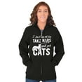 thumbnail image 4 of Take Naps and Pet Cats Funny Cute Zip Hoodie Sweatshirt Women Brisco Brands X, 4 of 6