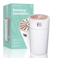 thumbnail image 1 of Rainbow USB Air Humidifier, 280ML Cool Mist Diffuser for Car, Bedroom, Baby Room, Quiet Operation, Auto Shutdown Modes, Atmosphere Lamp - White, 1 of 6