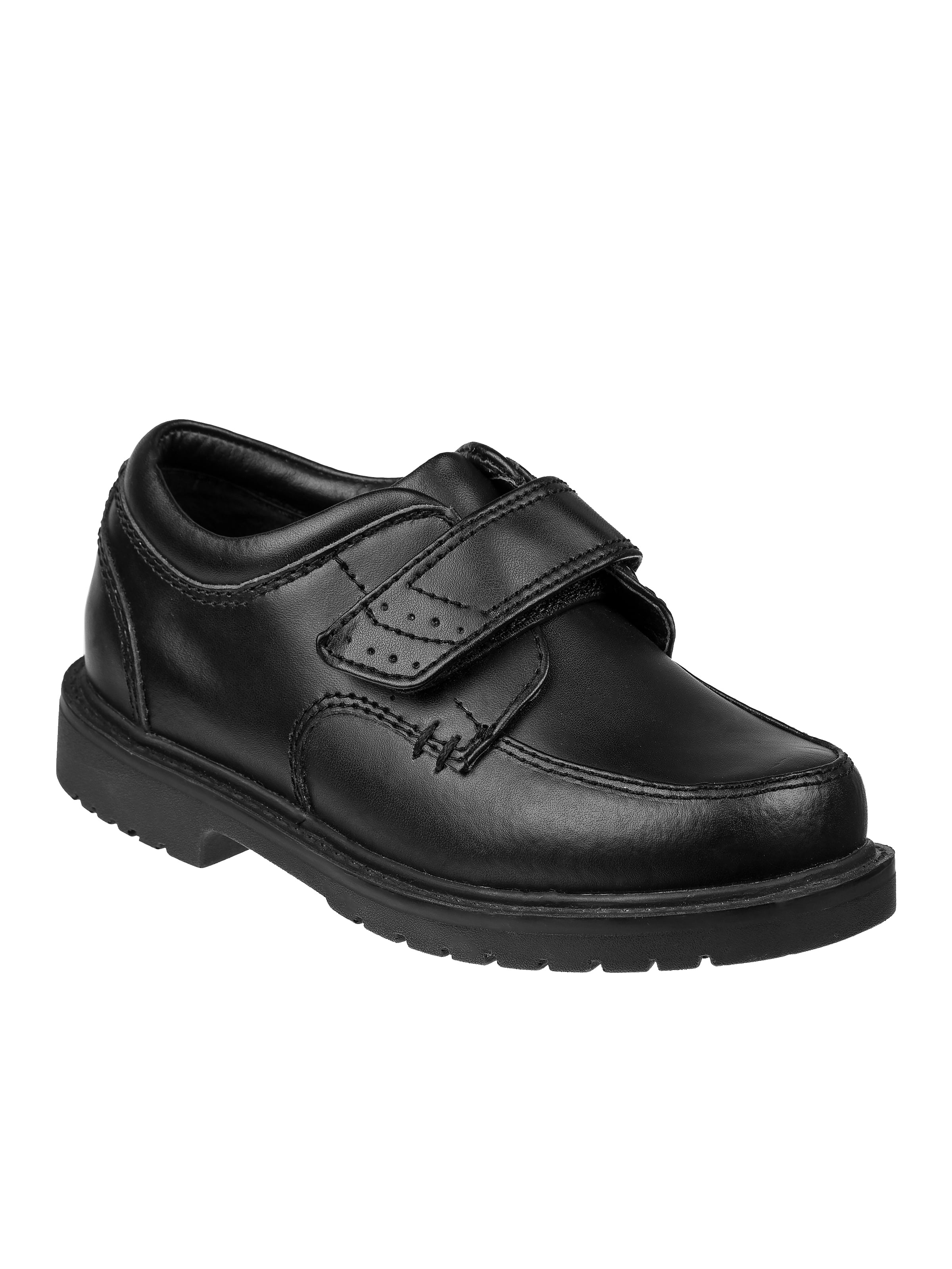 Boys Leather Patent Black School Occasion Shoes 8 Inf/8 Jun Size Hook&Loop Close 