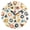 Black, variant on Colorful Doodle Circles Triangles Round Wall Clock Silent Analog Battery Operated Black Pointer Home Decor 9.84" Diameter