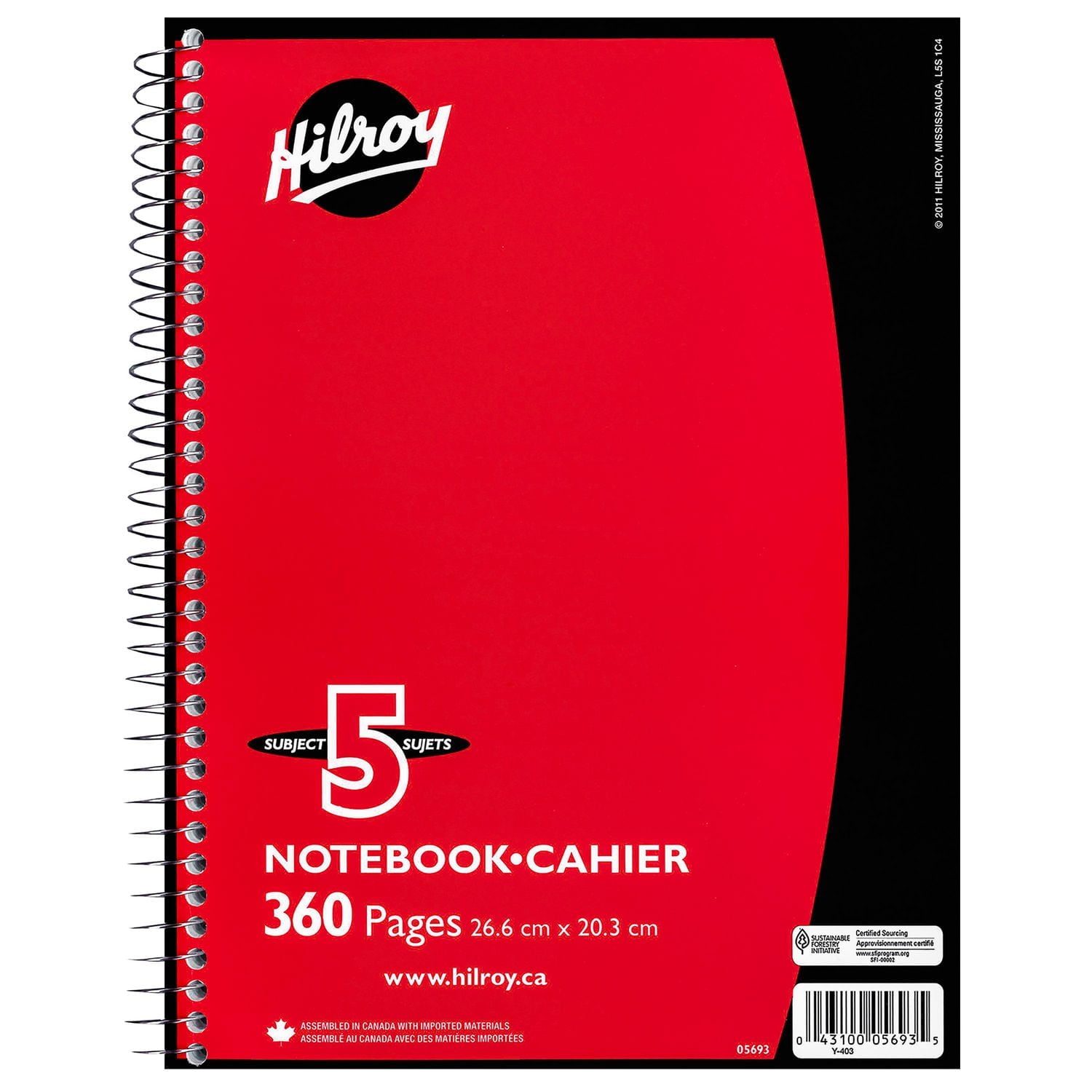 Hilroy® 5 Subject 360pg Notebook