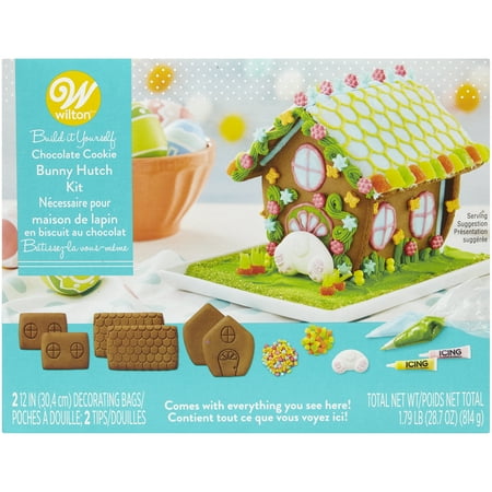 Wilton Bunny Hutch Chocolate Easter Cookie House Kit