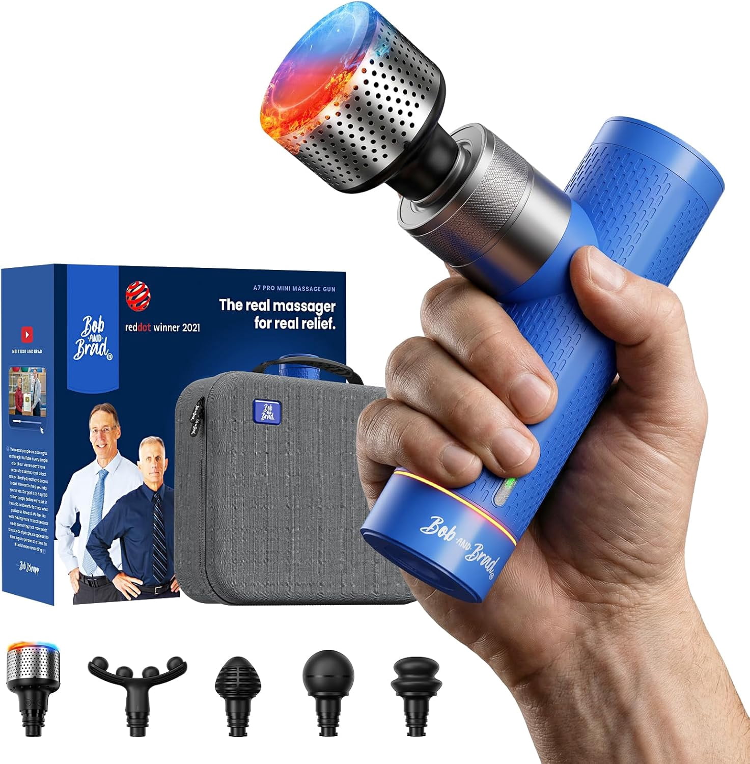 Bob and Brad X6 Pro Max Massage Gun with Heat-Cold and Metal Head