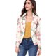 thumbnail image 1 of Chaqueta Tipo Blazer Informal Con Solapa De Muesca Y Manga Larga Para Mujer Blanco-floral XL, 1 of 6