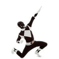 thumbnail image 6 of Morphsuits Adult Black Power Ranger Morphsuit Mens Superhero Fancy Dress Costume Halloween Black L, 6 of 7