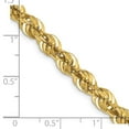thumbnail image 4 of Auriga Fine Jewelry 14K Yellow Gold 6mm Regular Rope Chain Bracelet 8 inch for Women, 4 of 6