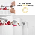 thumbnail image 2 of Rose Wreaths No Hooks Shower Curtain with Snap-in Liner Natural Plant Shower Curtains for Bathroom, Waterproof, Easy Install, Washable 72"x84", 2 of 9