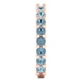 thumbnail image 4 of 1.52 ct Brilliant Round Cut Natural Swiss Blue Topaz 18K Rose Gold Eternity Band SZ 5, 4 of 6
