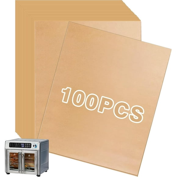 Doublures de Friteuse à Air Chaud Jetables, 100 Pcs Feuilles de Papier Parchemin Compatibles avec Emeril Lagasse 26 QT Grande Friteuse à Air, Accessoires pour Friteuse à Air pour Emeril French Door 360