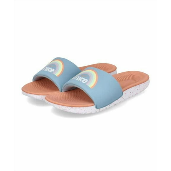 Nike Boy's Kawa Slide Se Big Kid Worn Blue/White 6 Big Kid M