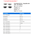 thumbnail image 2 of Front Brake Pad Set - Compatible with 2004 - 2013 Mazda 3 2005 2006 2007 2008 2009 2010 2011 2012, 2 of 2