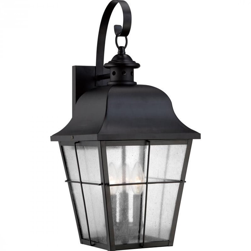 Quoizel Millhouse Large Wall Lantern In Mystic Black