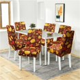 thumbnail image 3 of Fall Thanksgiving Chair Covers Set of 6, Pumpkin Maple Leaf Dining Chair Protectors, Elastic Removable Washable Dining Chair Covers, Suitable for Fall Thanksgiving Kitchen Dining Room Holiday Decor, 3 of 6