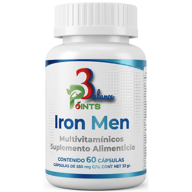 Iron Men, 3 Balance Points, Multivitamínico Para Hombre, 60 Capsulas