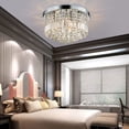 thumbnail image 6 of KPIBEST 23.6" Modern Crystal Chandelier for Dining Room Round Raindrop Chandeliers for Living Room Flush Mount Ceiling Light Fixture for Bedroom, 6 of 12