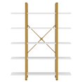 thumbnail image 6 of Demi Bonn 5 Tier Bookshelf, Bookshelves, Open Etagere Bookcase Shelf Storage Organizer, Free Standing Storage Shelving Unit for Bedroom, Living Room and Home Office, White & Gold, 6 of 10