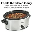 thumbnail image 4 of Proctor Silex 6 Qt Slow Cooker, Double Dish, Nonstick Aluminum Crock with Removable Pot, Stainless Steel, 4 of 8