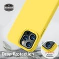 thumbnail image 5 of Compatible with iPhone 12 Pro Max Case, Soft Liquid Silicone Full Body Protective Slim Case with [Anti-Scratch Microfiber Lining] [Camera Protective] [Support Wireless Charging] - Yellow, 5 of 14